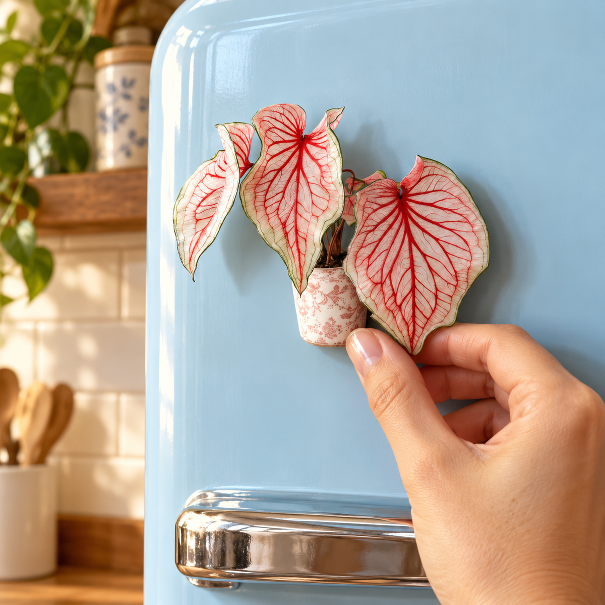 Rotating Leaf Fridge Magnet – Style A