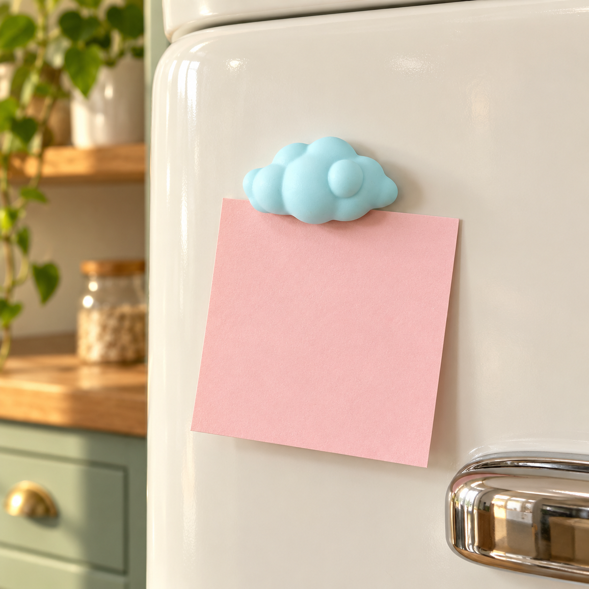 Blue 3D Cloud Fridge Magnet