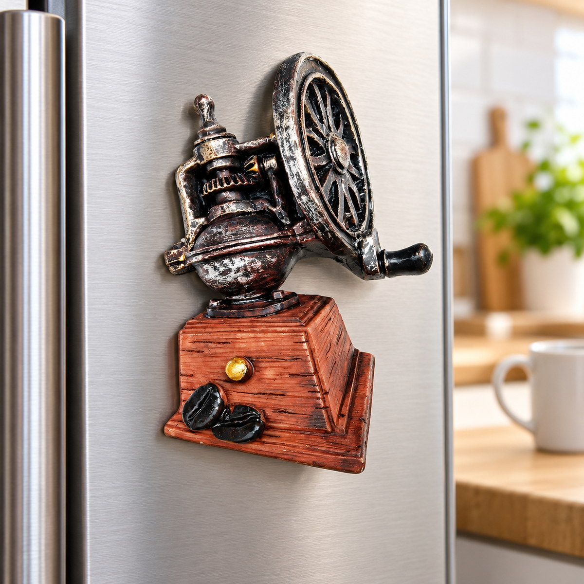 Vintage Manual Coffee Grinder Fridge Magnet
