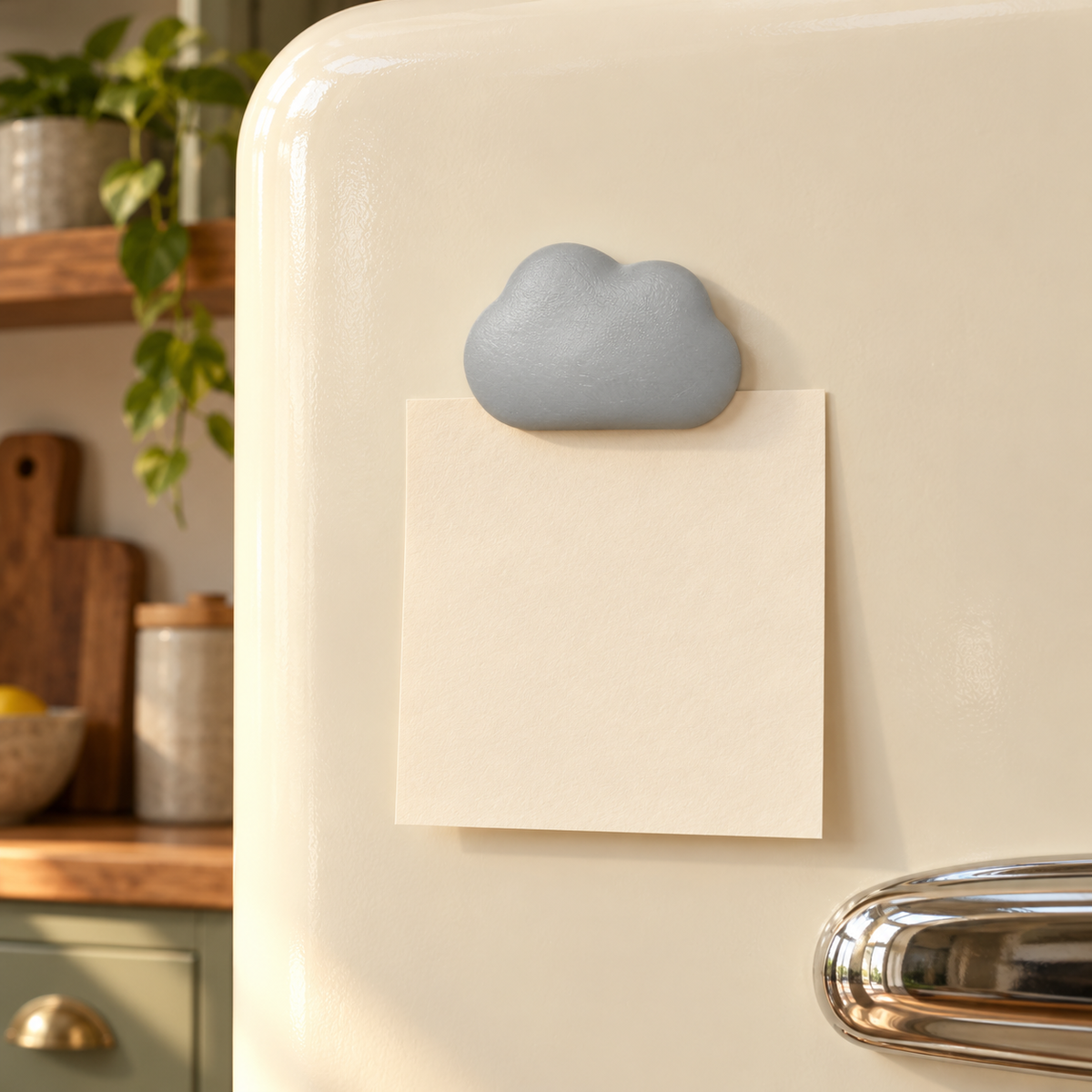 Gray Cloud Fridge Magnet