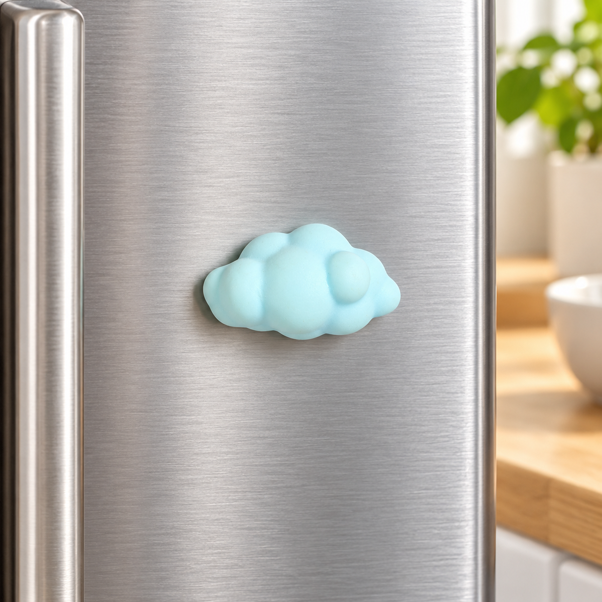 Blue 3D Cloud Fridge Magnet