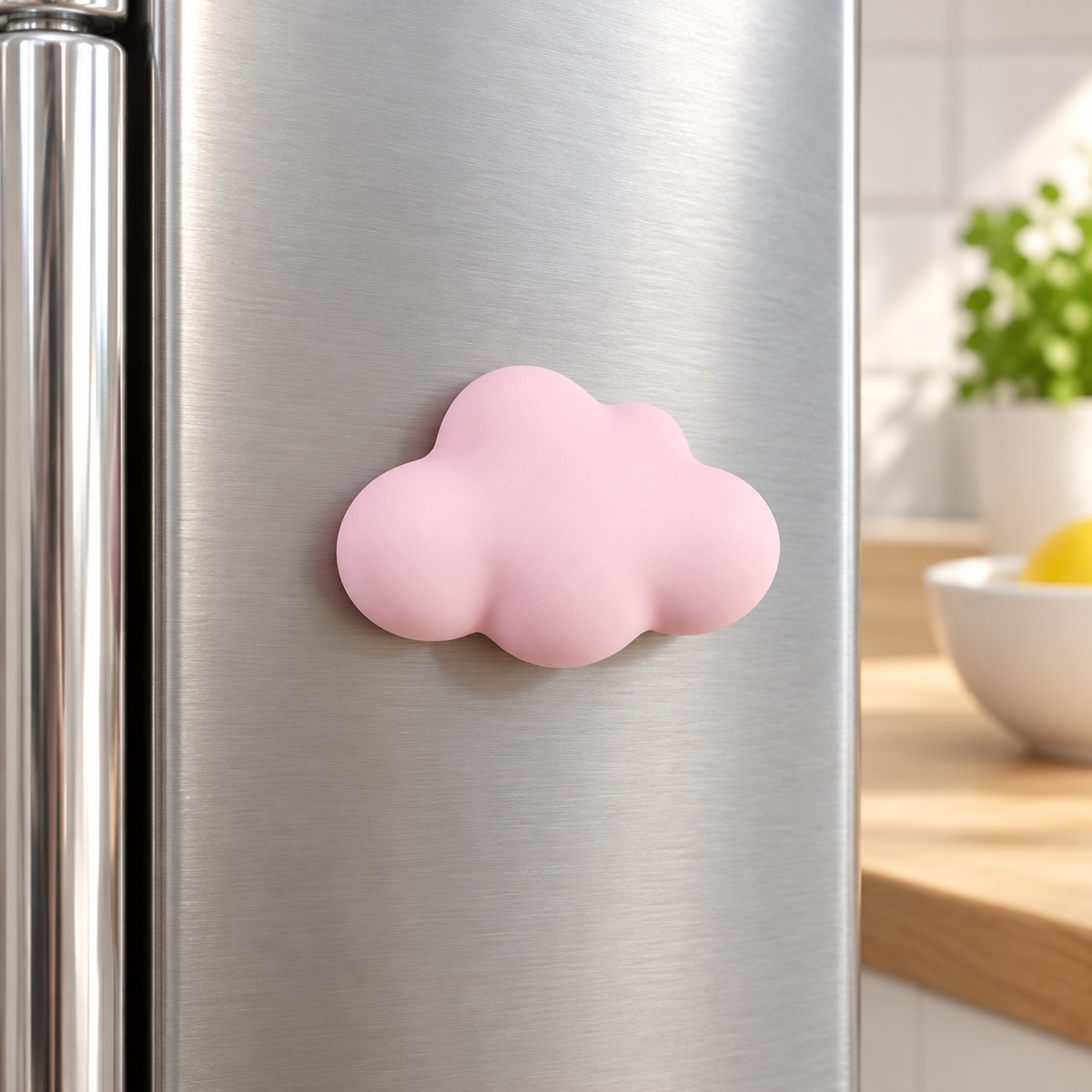 Pink 3D Cloud Fridge Magnet