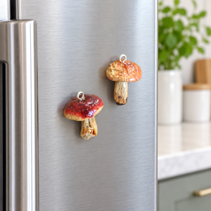 Small Mushroom Charm with Screw Eye Pin